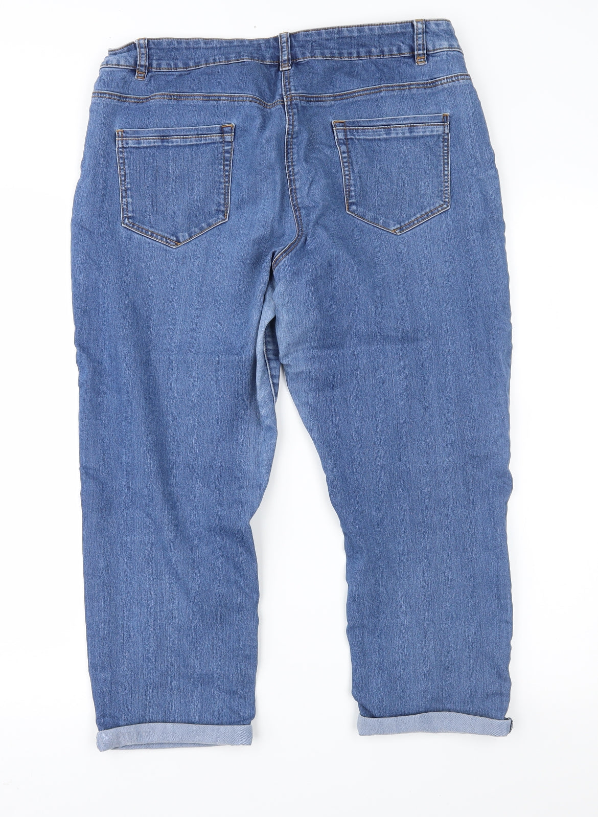 George Womens Black  Denim Cropped Jeans Size 16 L22 in