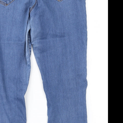 George Womens Black  Denim Cropped Jeans Size 16 L22 in