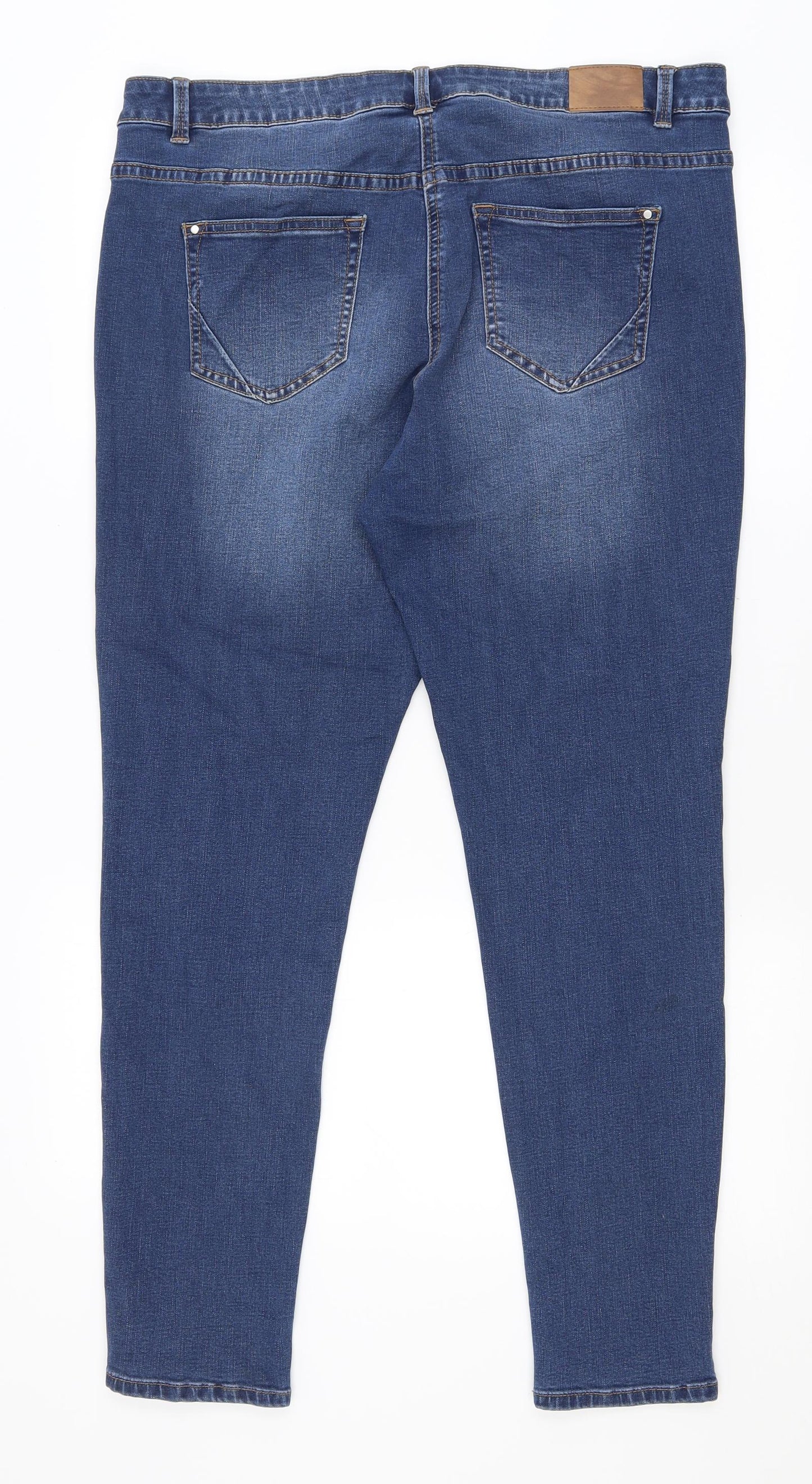 Nutmeg Womens Blue  Denim Skinny Jeans Size 16 L29 in