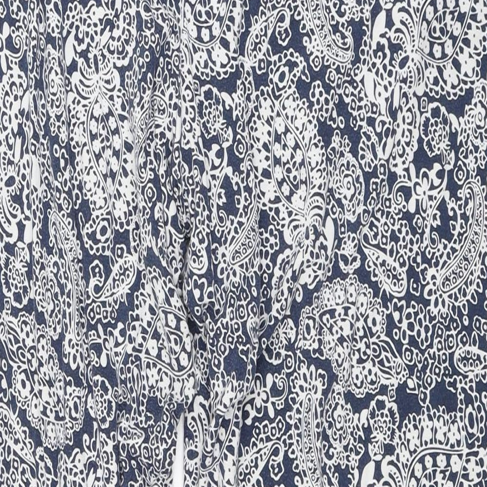 TU Womens Blue Paisley  Cropped Trousers Size 20 L24.5 in