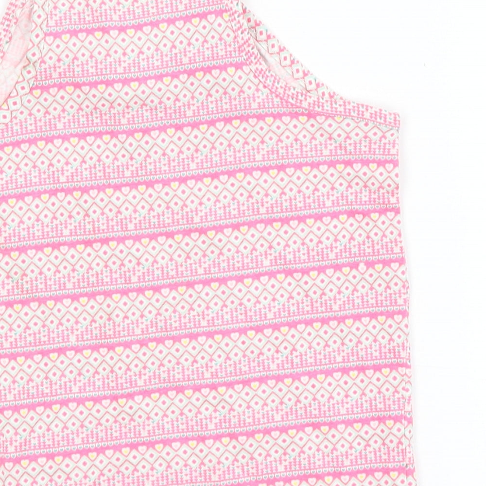 Young Dimension Girls Pink Geometric  Camisole Tank Size 4-5 Years