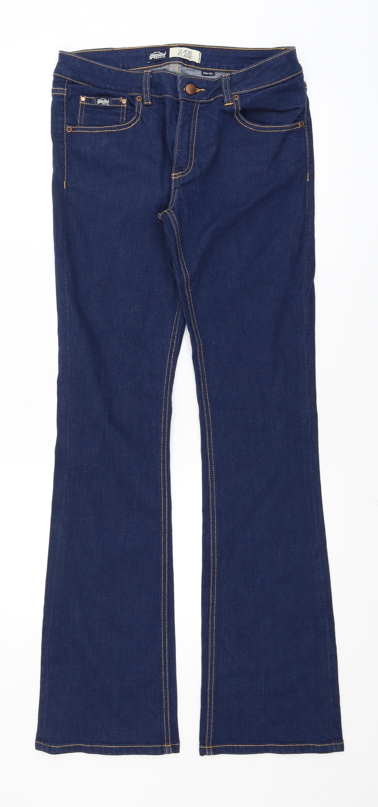 Superdry Mens Blue   Flared Jeans Size 28 in L32 in