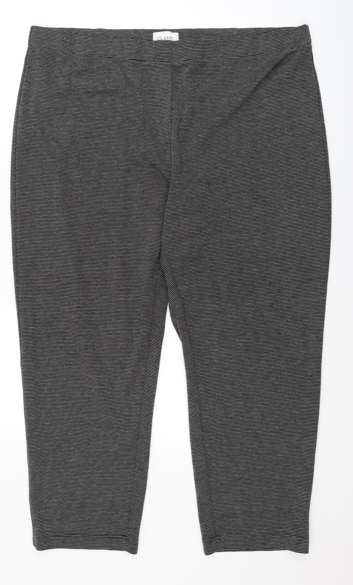 Classic Womens Black Striped  Trousers  Size 24 L27 in