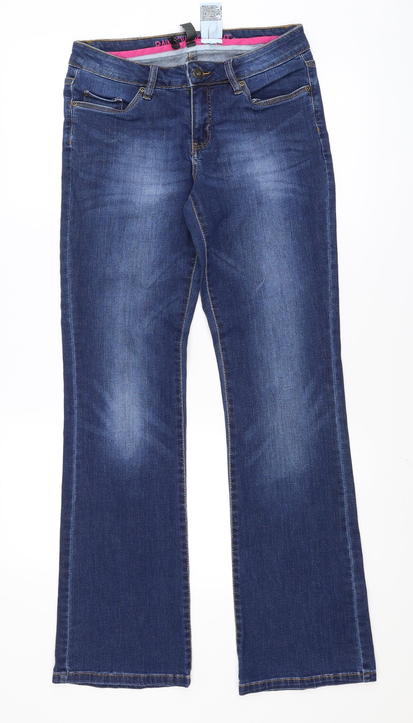 Rainbow Womens Blue   Bootcut Jeans Size 12 L32 in