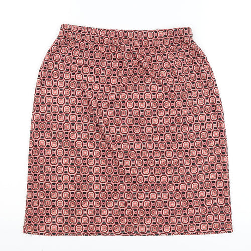 Aniston Womens Pink Paisley  A-Line Skirt Size 12