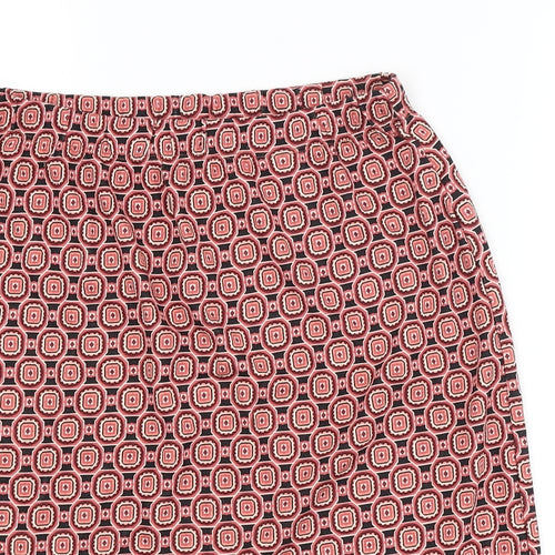 Aniston Womens Pink Paisley  A-Line Skirt Size 12
