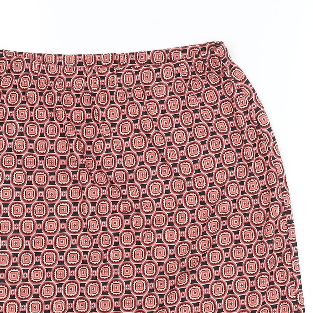 Aniston Womens Pink Paisley  A-Line Skirt Size 12