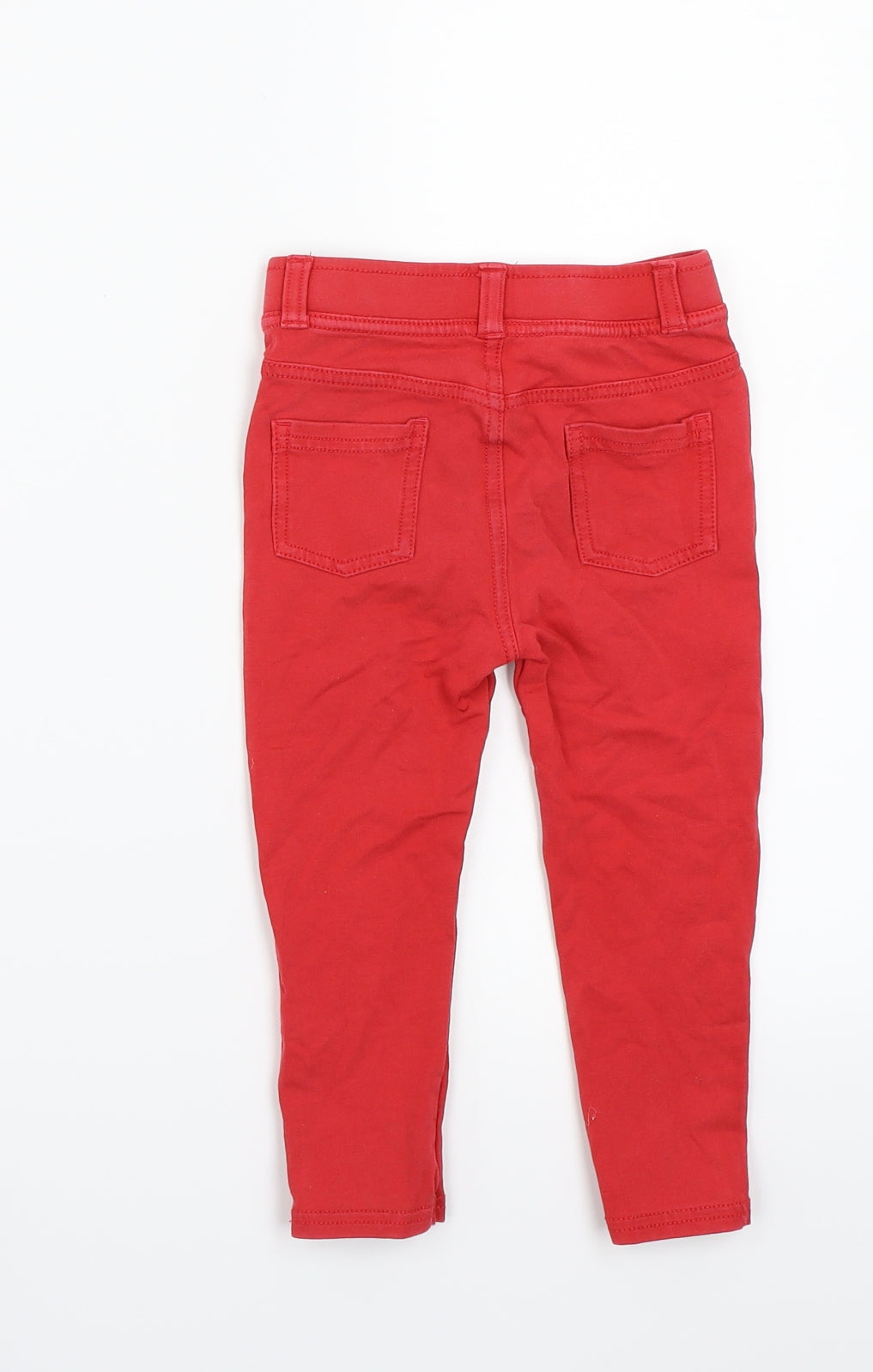 George Girls Red   Capri Trousers Size 2-3 Years