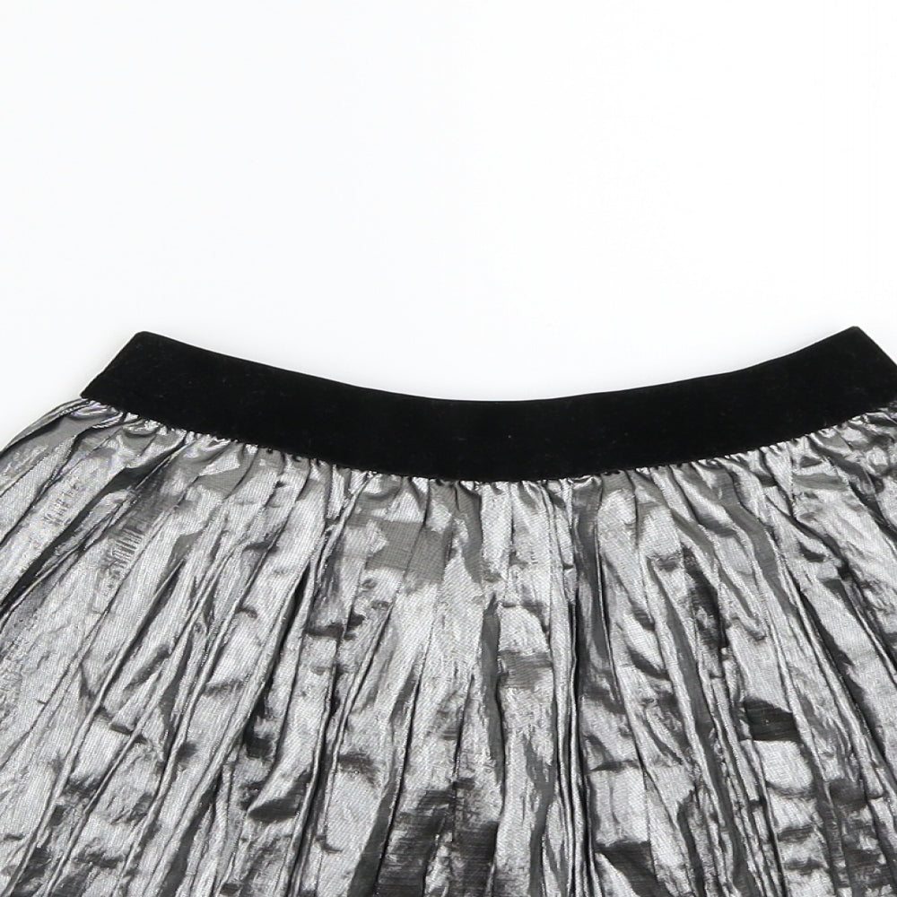 NEXT Girls Silver   A-Line Skirt Size 3-4 Years