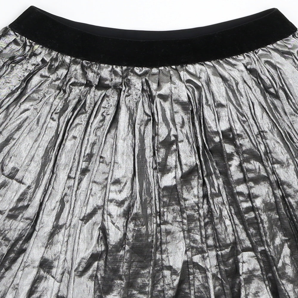 NEXT Girls Silver   A-Line Skirt Size 3-4 Years