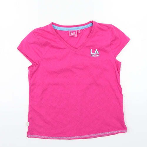 LA Gear Girls Pink   Basic T-Shirt Size 13 Years