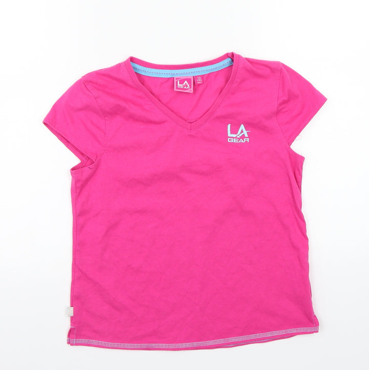 LA Gear Girls Pink Basic T-Shirt Size 13 Years
