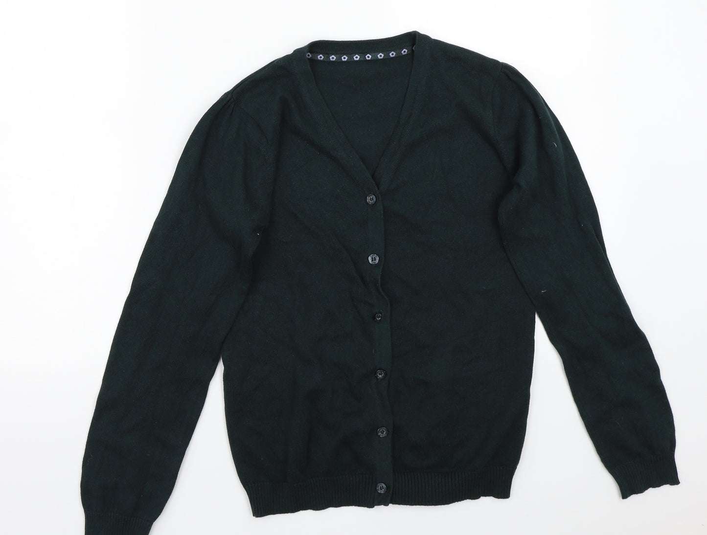 Nutmeg Girls Green   Cardigan Jumper Size 13 Years