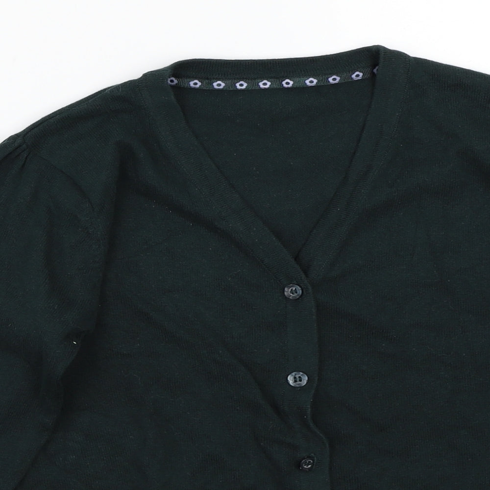 Nutmeg Girls Green   Cardigan Jumper Size 13 Years