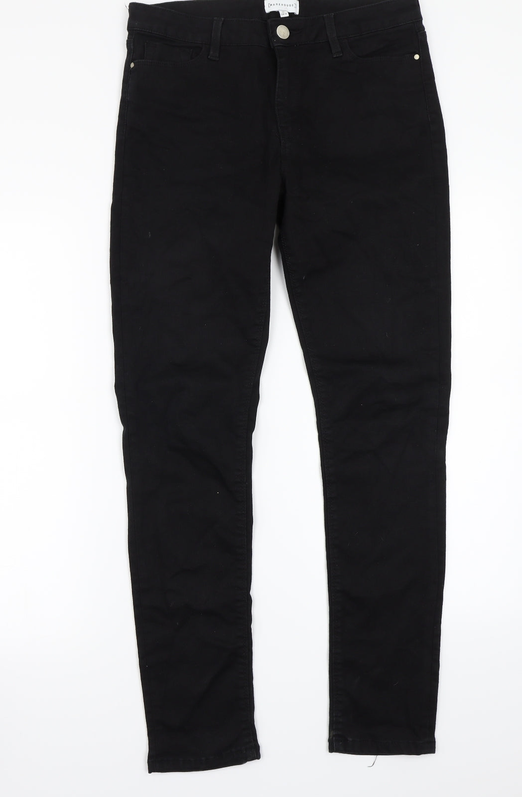 Warehouse Womens Black   Straight Jeans Size 30 L29 in