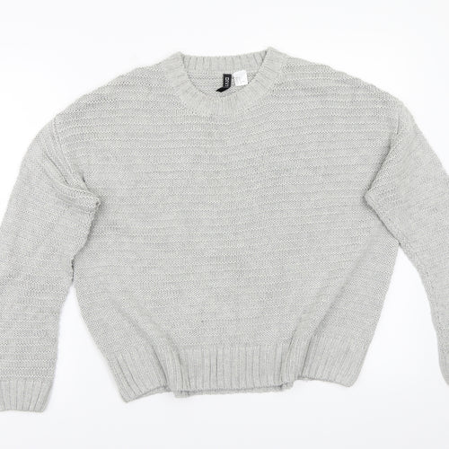 H&M Womens Grey   Pullover Jumper Size S