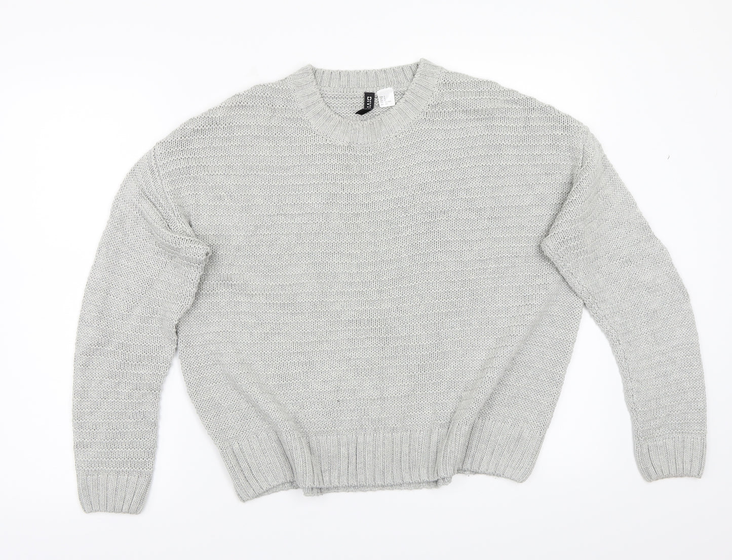 H&M Womens Grey   Pullover Jumper Size S