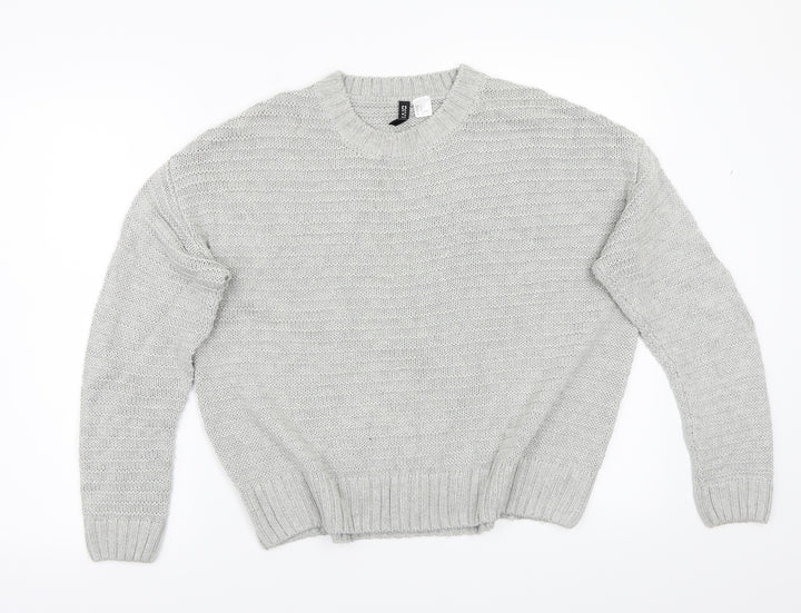 H&M Womens Grey   Pullover Jumper Size S