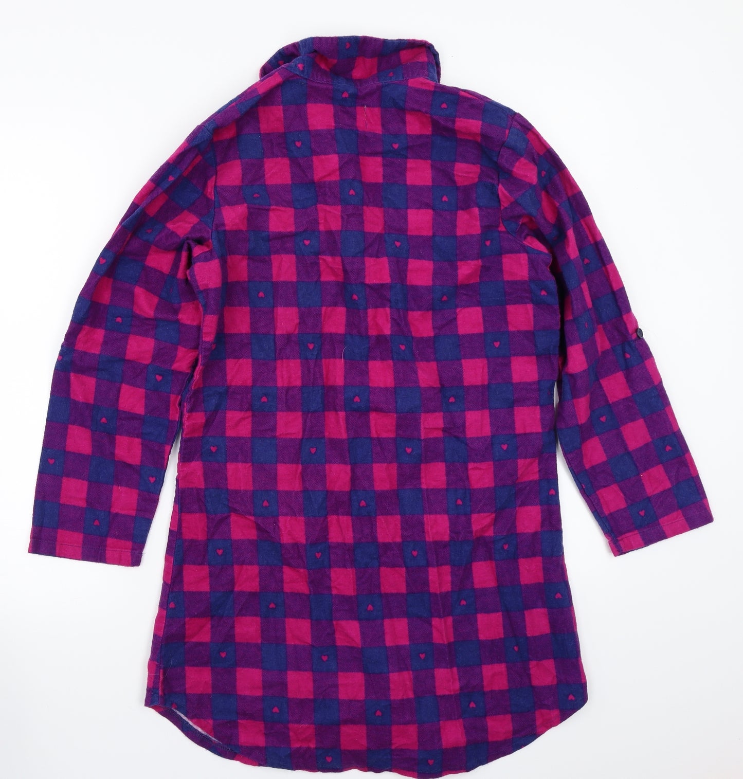 Adore Womens Purple Check  Basic Button-Up Size 8