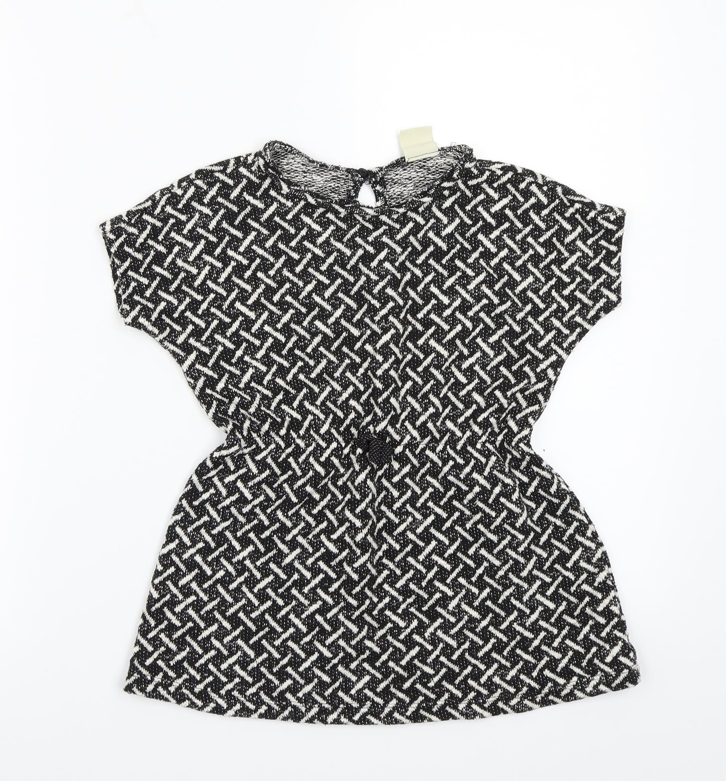 Zara Girls Black Geometric  A-Line  Size 7 Years