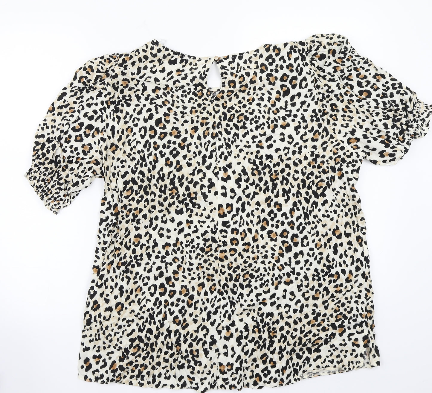 Dorothy Perkins Womens Beige Animal Print  Basic T-Shirt Size 18