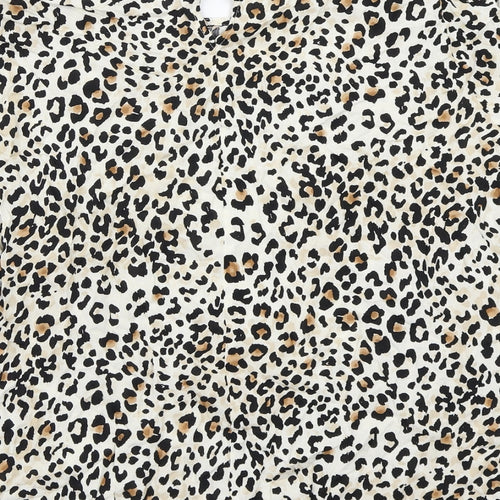 Dorothy Perkins Womens Beige Animal Print  Basic T-Shirt Size 18