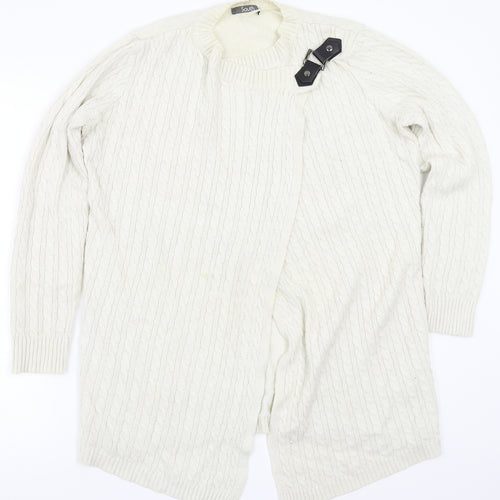 South Womens White   Cardigan Jumper Size 14