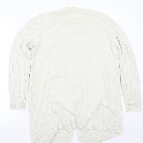 South Womens White   Cardigan Jumper Size 14