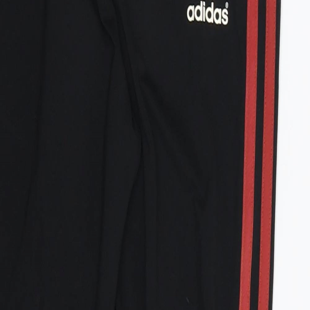 adidas Womens Black Striped  Compression Leggings Size 6 L27 in