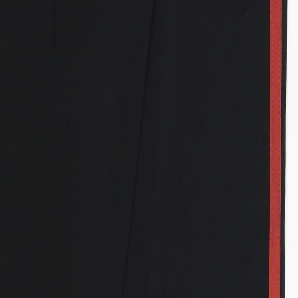 adidas Womens Black Striped  Compression Leggings Size 6 L27 in