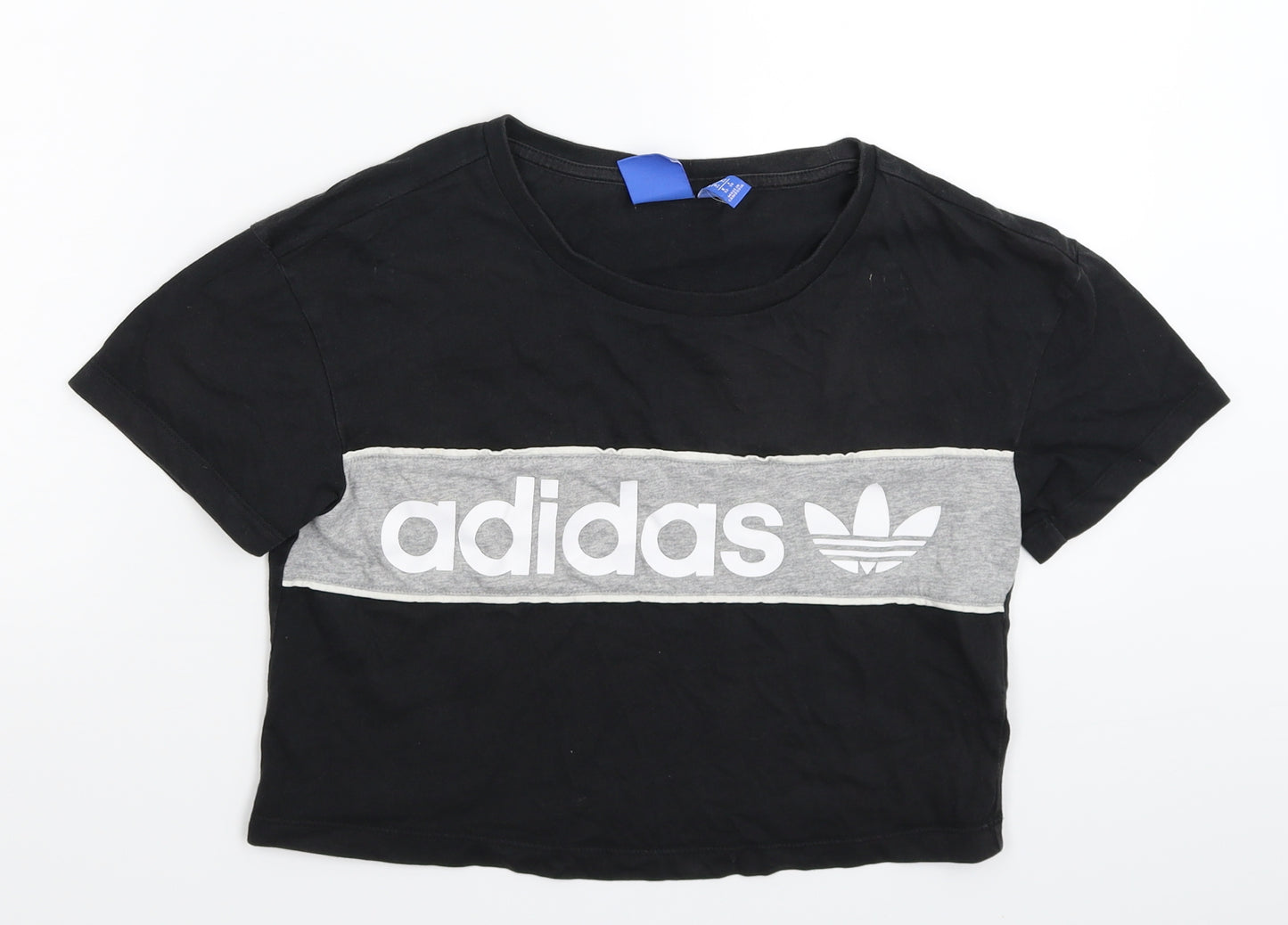adidas Womens Black   Cropped T-Shirt Size 6