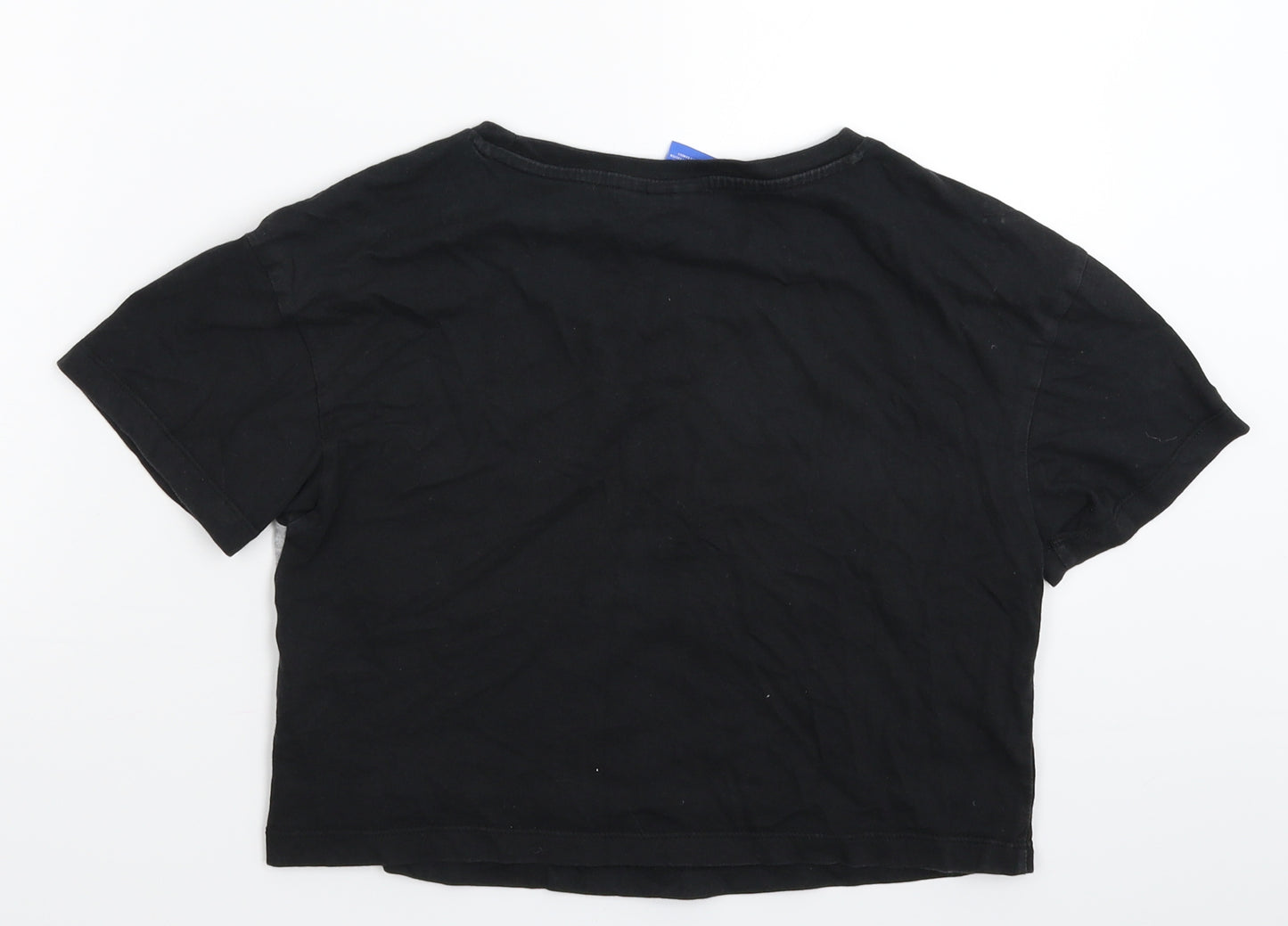 adidas Womens Black   Cropped T-Shirt Size 6