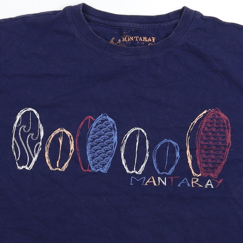 MANTARAY PRODUCTS Mens Blue    T-Shirt Size S