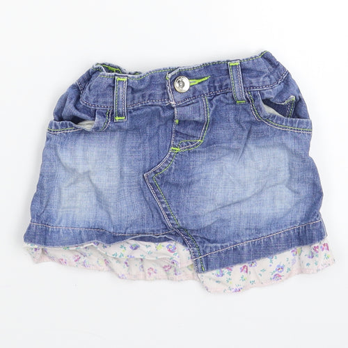 Marks and Spencer Girls Blue  Denim A-Line Skirt Size 2 Years