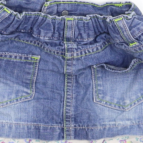 Marks and Spencer Girls Blue  Denim A-Line Skirt Size 2 Years