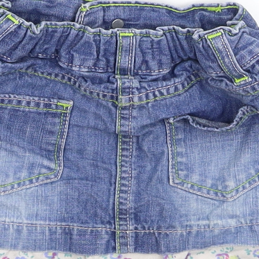 Marks and Spencer Girls Blue  Denim A-Line Skirt Size 2 Years