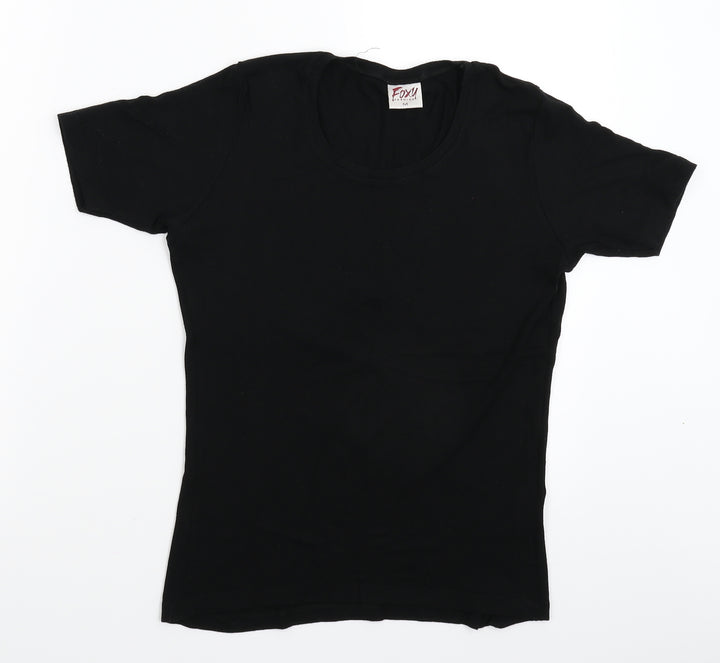 Foxy Womens Black   Basic T-Shirt Size M