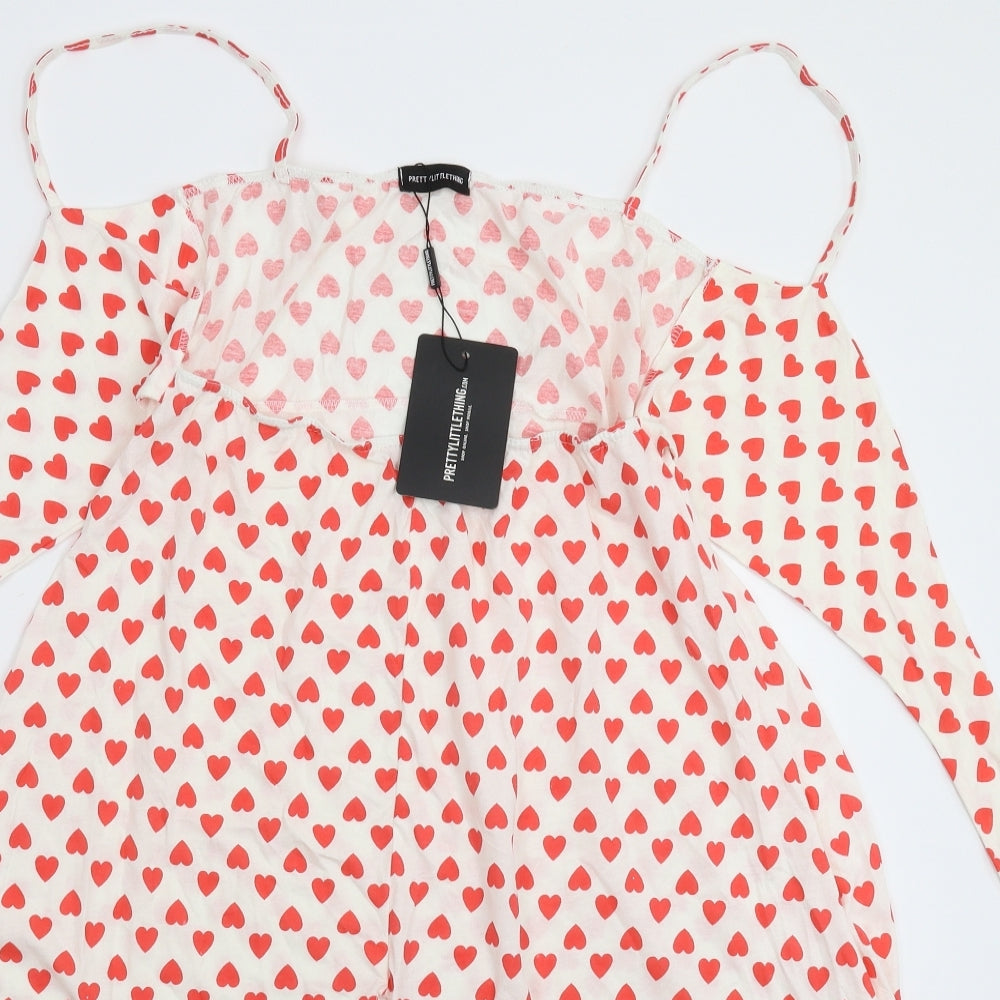PRETTYLITTLETHING Womens White   Tank Dress  Size 14