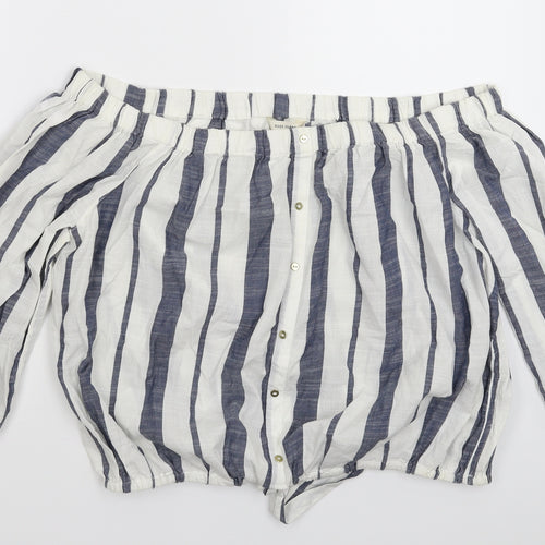 River Island Womens Multicoloured Striped  Basic Blouse Size 16