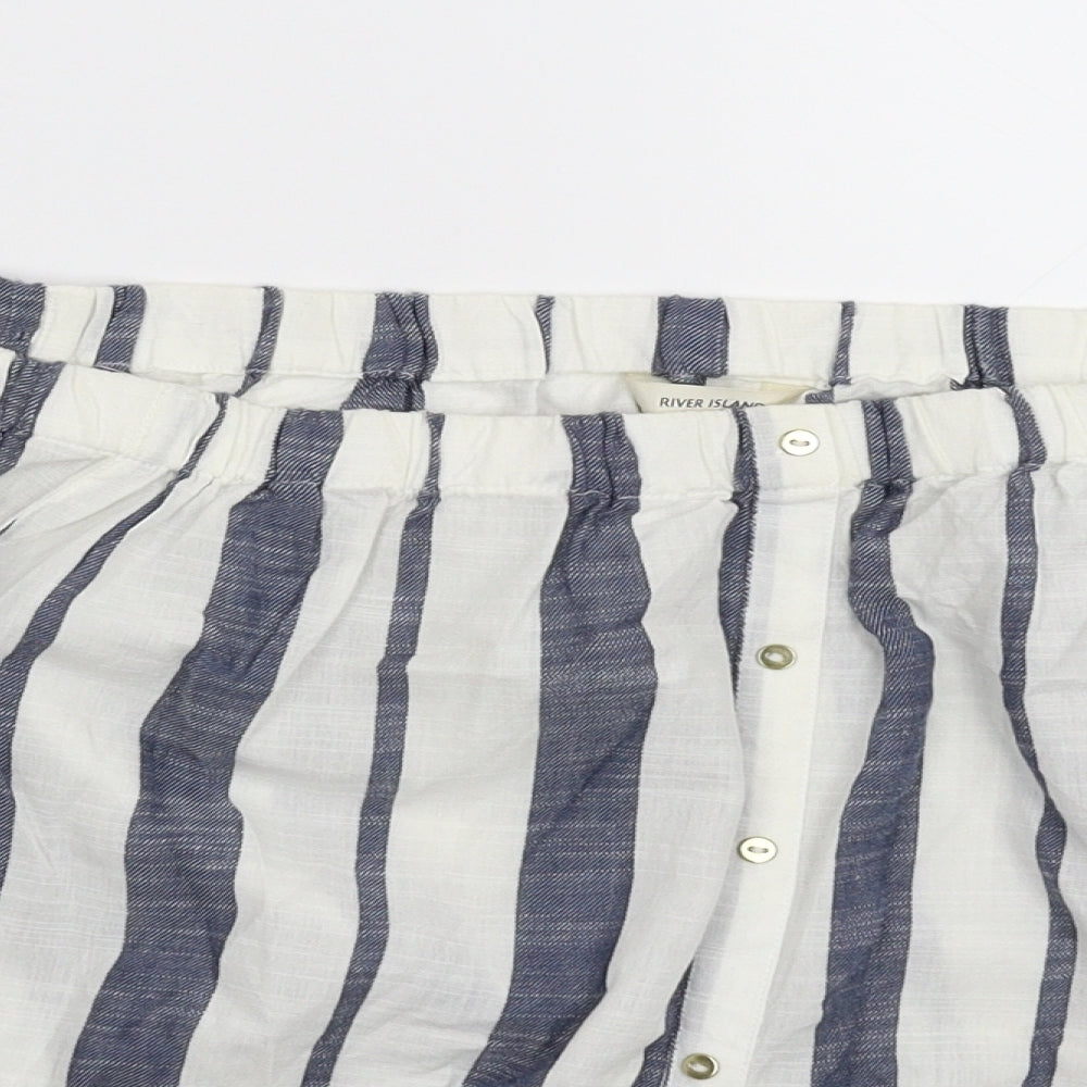 River Island Womens Multicoloured Striped  Basic Blouse Size 16