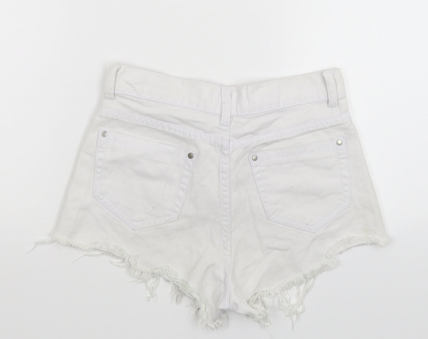 Denim & Co. Womens Blue Floral Denim Hot Pants Shorts Size 6