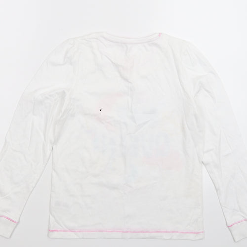 TU Girls White Solid  Top Pyjama Top Size 10-11 Years