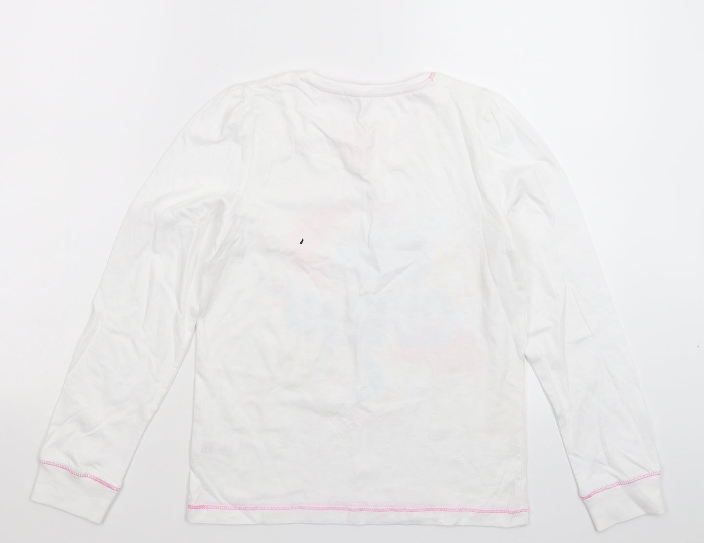 TU Girls White Solid  Top Pyjama Top Size 10-11 Years