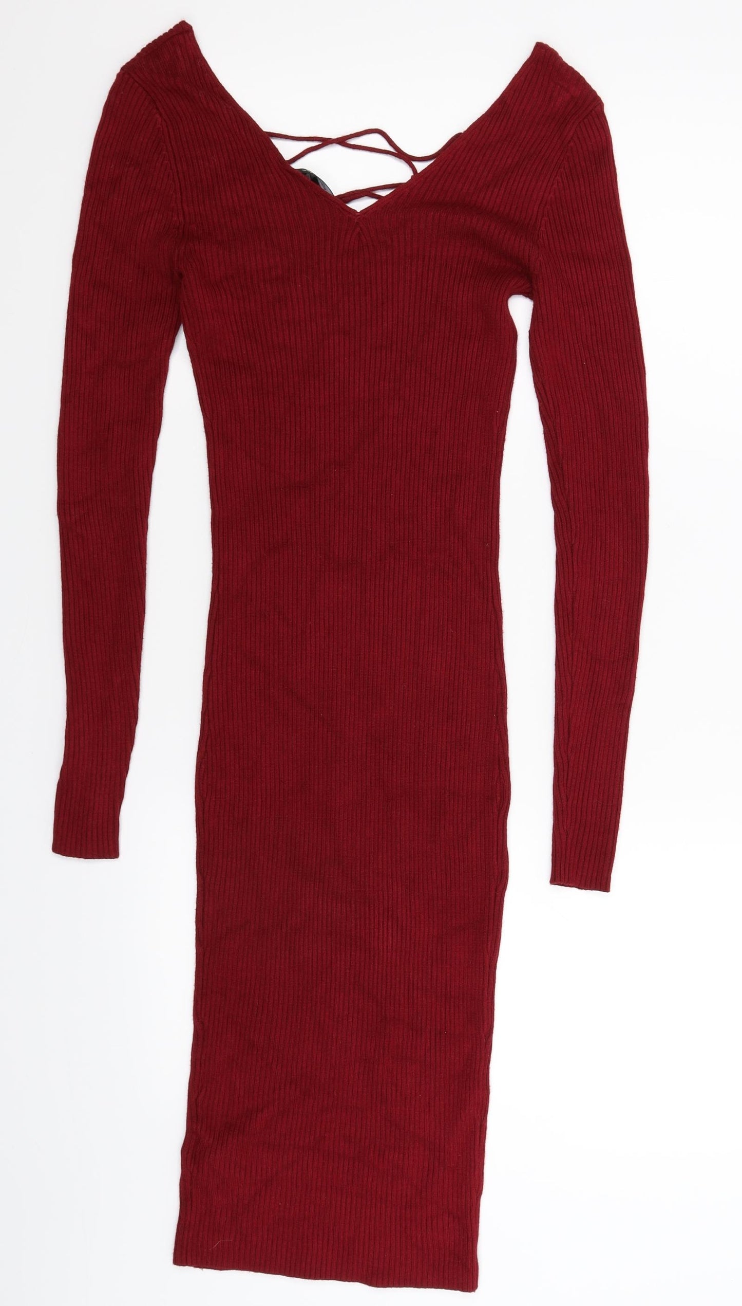 Miss Selfridge Womens Brown  Knit Jumper Dress  Size 8