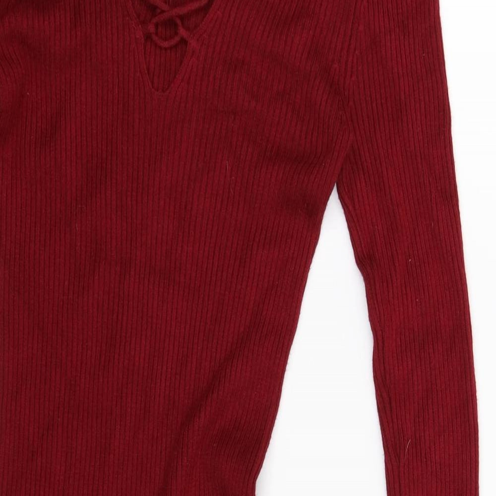 Miss Selfridge Womens Brown  Knit Jumper Dress  Size 8