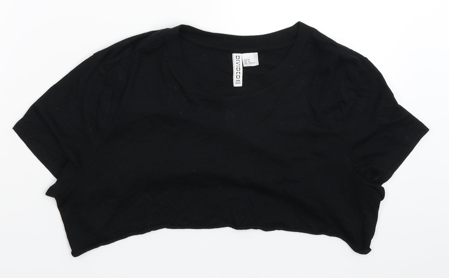 Divided Womens Black   Cropped T-Shirt Size M
