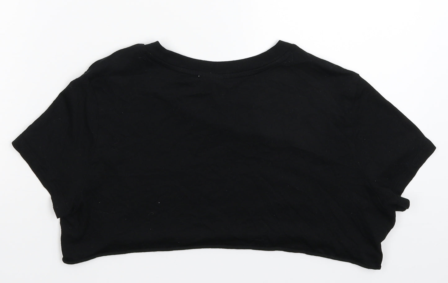 Divided Womens Black   Cropped T-Shirt Size M