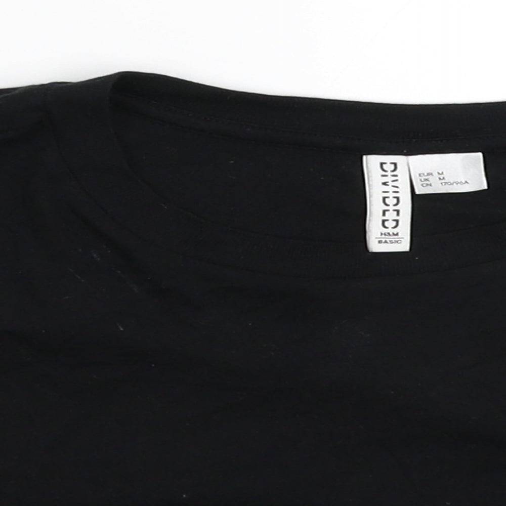 Divided Womens Black   Cropped T-Shirt Size M