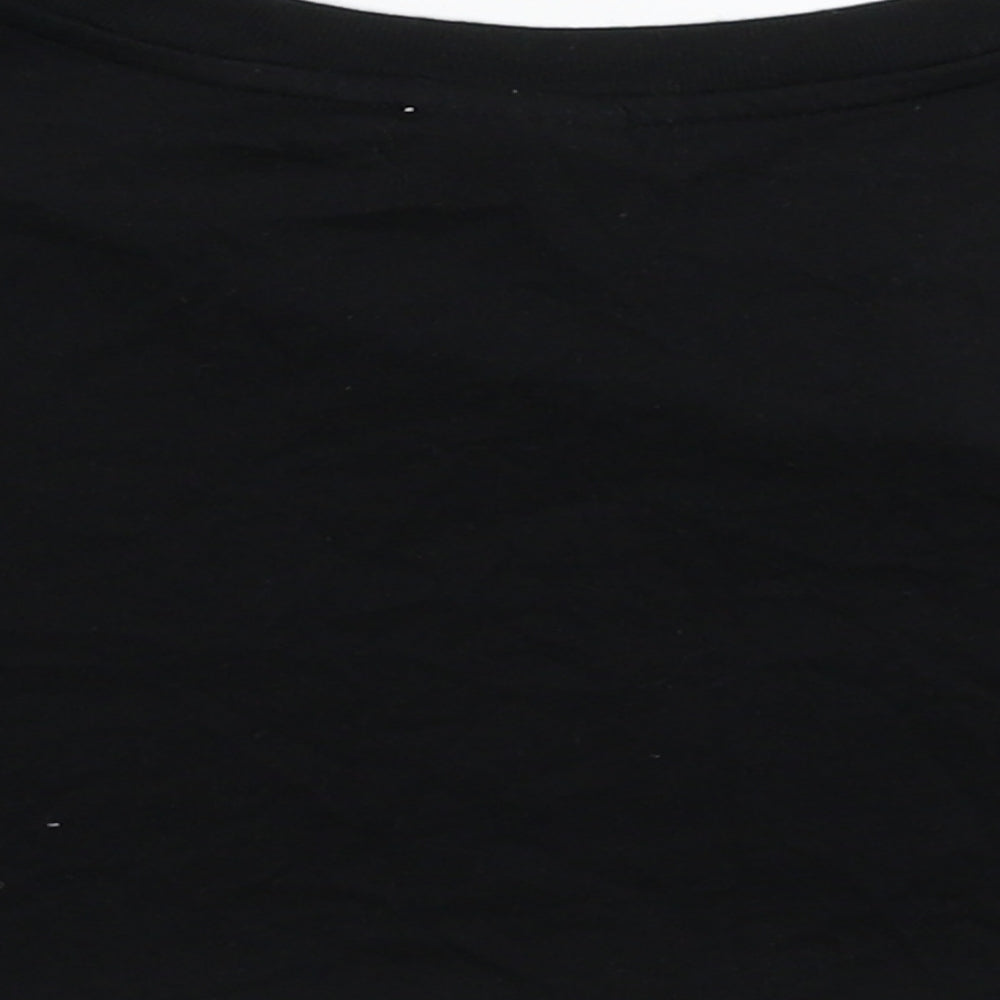 Divided Womens Black   Cropped T-Shirt Size M