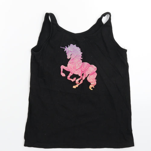 Primark Girls Black   Basic Tank Size 10-11 Years